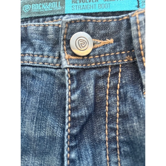 Rock & Roll Revolver Jeans Mens 28x30 Blue SLIM Straight Leg Denim - Picture 9 of 12